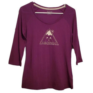 NWOT Women's Columbia Sportswear Co. 3/4 Sleeve Purple Top Size Small